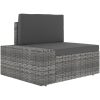 Modulsoffa 3-sits konstrotting grå vidaXL – miniatyr 12