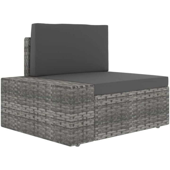 Modulsoffa 3-sits konstrotting grå vidaXL – bild 12