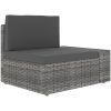 Modulsoffa 3-sits konstrotting grå vidaXL – miniatyr 3