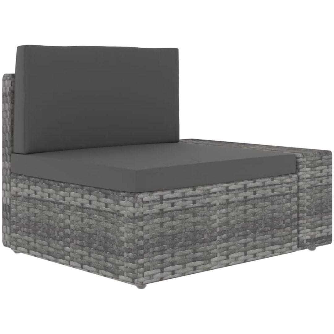 Modulsoffa 3-sits konstrotting grå vidaXL – bild 3