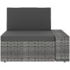 Modulsoffa 3-sits konstrotting grå vidaXL – miniatyr 4