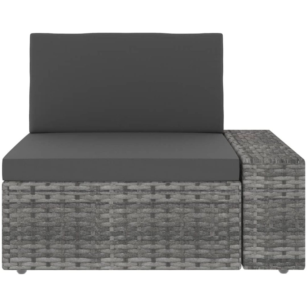 Modulsoffa 3-sits konstrotting grå vidaXL – bild 4