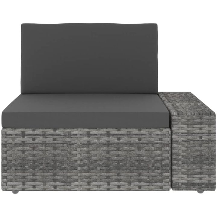 Modulsoffa 3-sits konstrotting grå vidaXL – bild 4