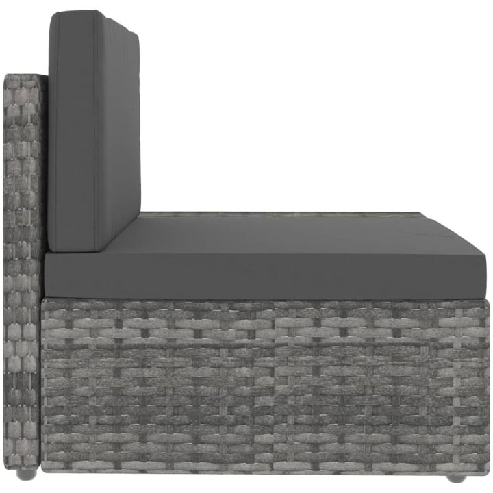 Modulsoffa 3-sits konstrotting grå vidaXL – bild 5