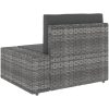 Modulsoffa 3-sits konstrotting grå vidaXL – miniatyr 6