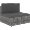 Modulsoffa 3-sits konstrotting grå vidaXL – miniatyr 7