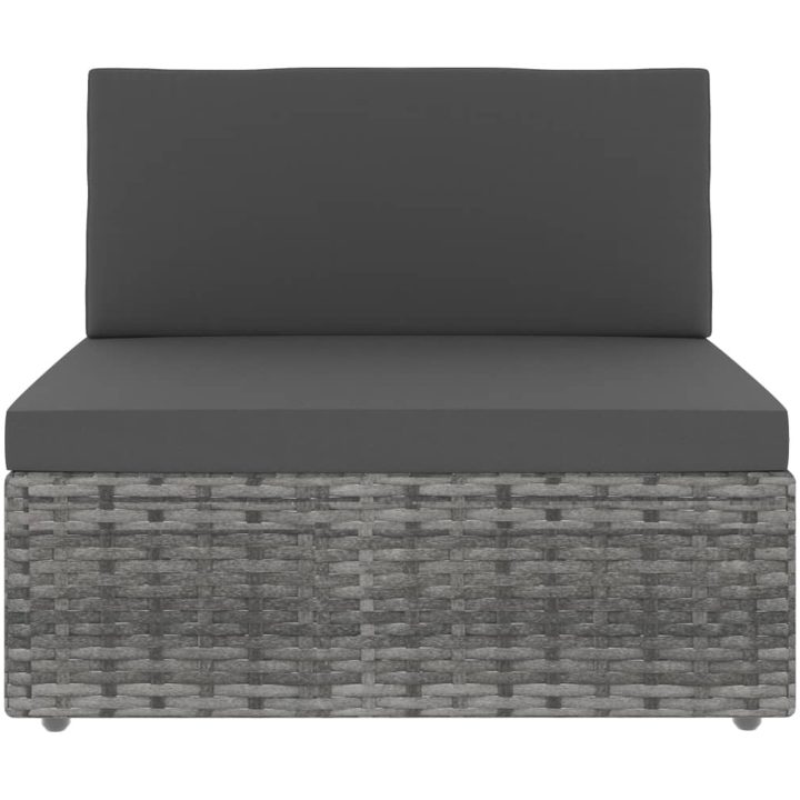 Modulsoffa 3-sits konstrotting grå vidaXL – bild 8