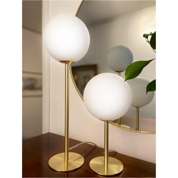 Molekyl Bordlampa 1, Matt Mässing/vit ANETA HOME Sockel G9 Matt Mässing /Vit – bild 5