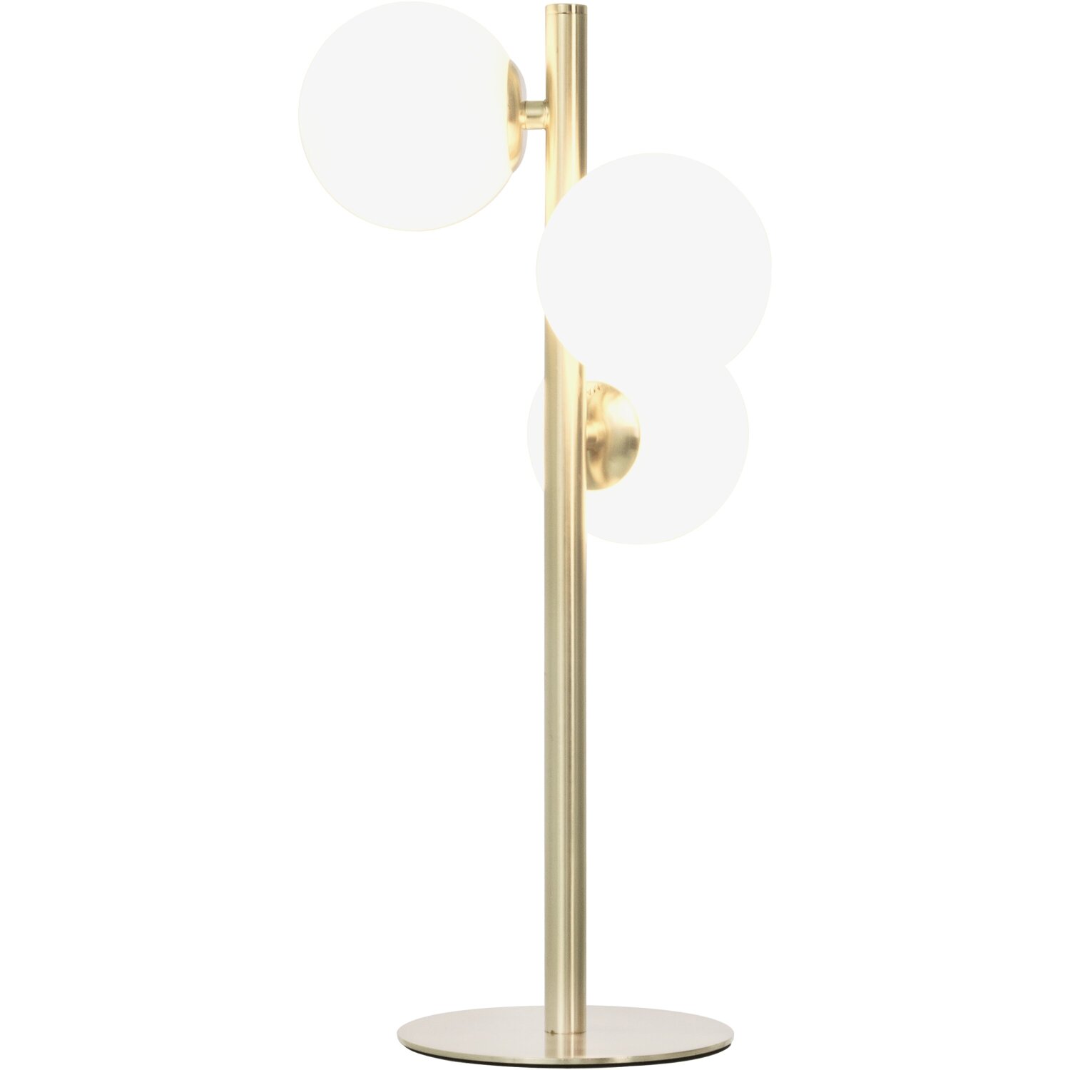 Bordslampa aneta lighting - Molekyl bordlampa 3a, matt mässing vit sockel g9 br metall