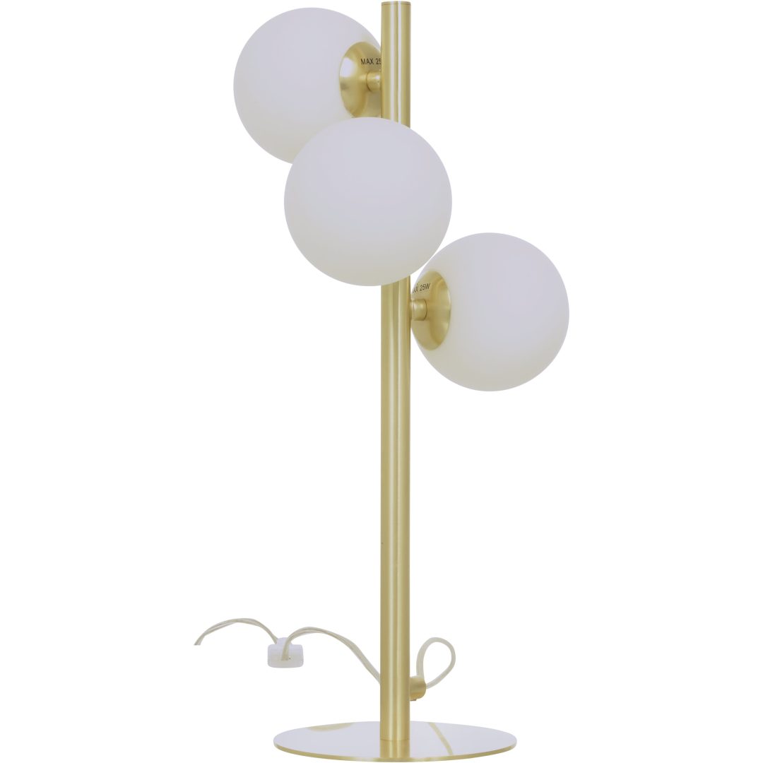Molekyl Bordlampa 3a, Matt Mässing/vit ANETA HOME Sockel G9 Matt Mässing /Vit – bild 3