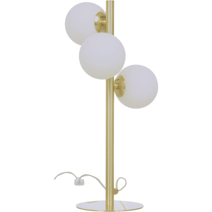 Molekyl Bordlampa 3a, Matt Mässing/vit ANETA HOME Sockel G9 Matt Mässing /Vit – bild 3