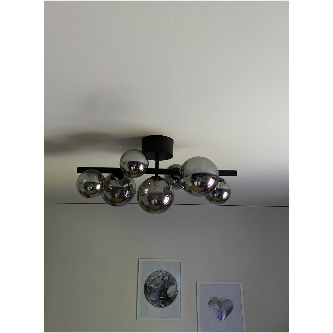 Molekyl Plafond, ANETA HOME Sockel G9 Svart /Rökgrå – bild 5