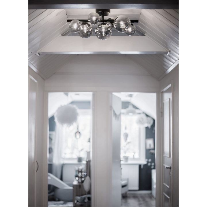 Molekyl Plafond, ANETA HOME Sockel G9 Svart /Rökgrå – bild 4