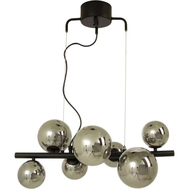 Molekyl Taklampa L58, Svart/rök ANETA HOME Sockel G9 Svart /Rökgrå – bild 5