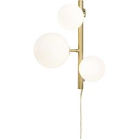 Molekyl Vägglampa, Matt Mässing/vit ANETA HOME