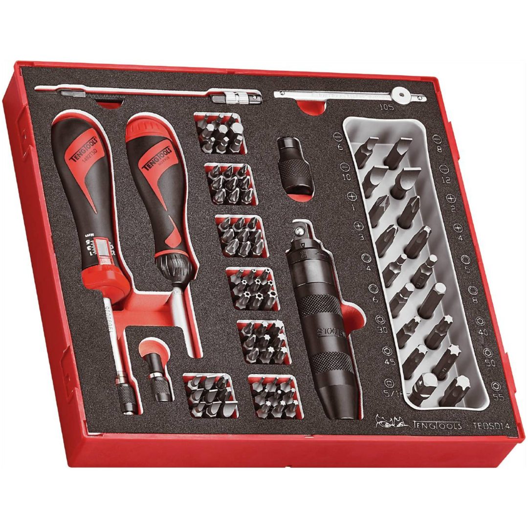 Momentskruvmejsel TEDSD14 1-5Nm Teng Tools MOMENTSKRUVMEJSELSATS EVA 95