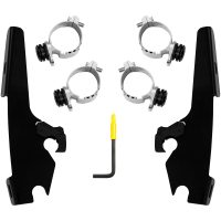 Monteringssats Vindruta Trigger-Lock Fats/Slim Svart MEMPHIS SHADES METRIC