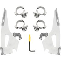 Monteringssats Vindruta Trigger-lock Komplett Polerad Silver MEMPHIS SHADES