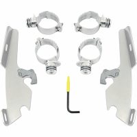 Monteringssats Vindruta Trigger-Lock Komplett Silver Aluminium MEMPHIS SHADES METRIC