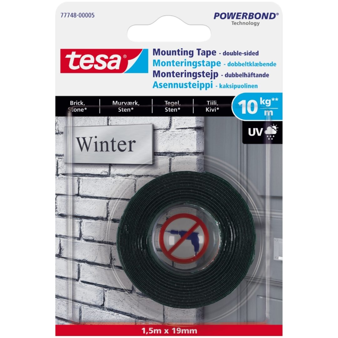 Monteringstejp Utomhus 1,5mx19mm TESA Beteckning: 77748-00005