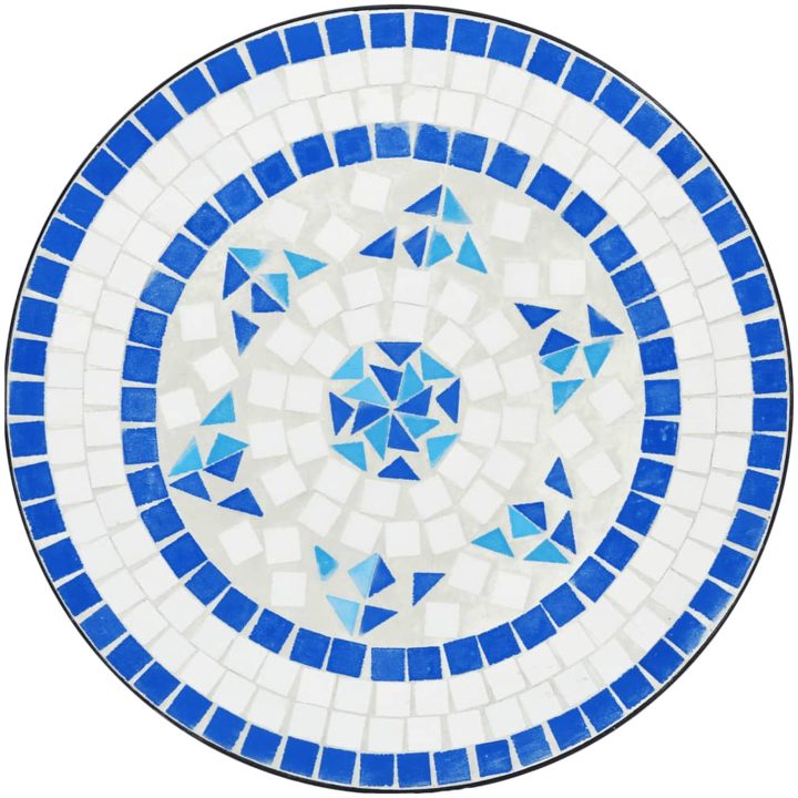 Mosaikbord blå och vit keramik vidaXL 50 x 70 cm – bild 6