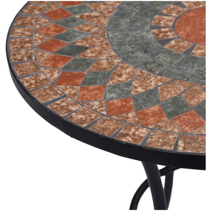 Mosaikbord orange/grå keramik vidaXL 60 cm – bild 4
