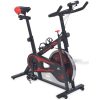 Motionscykel med pulsmätare svart och röd vidaXL – miniatyr 2