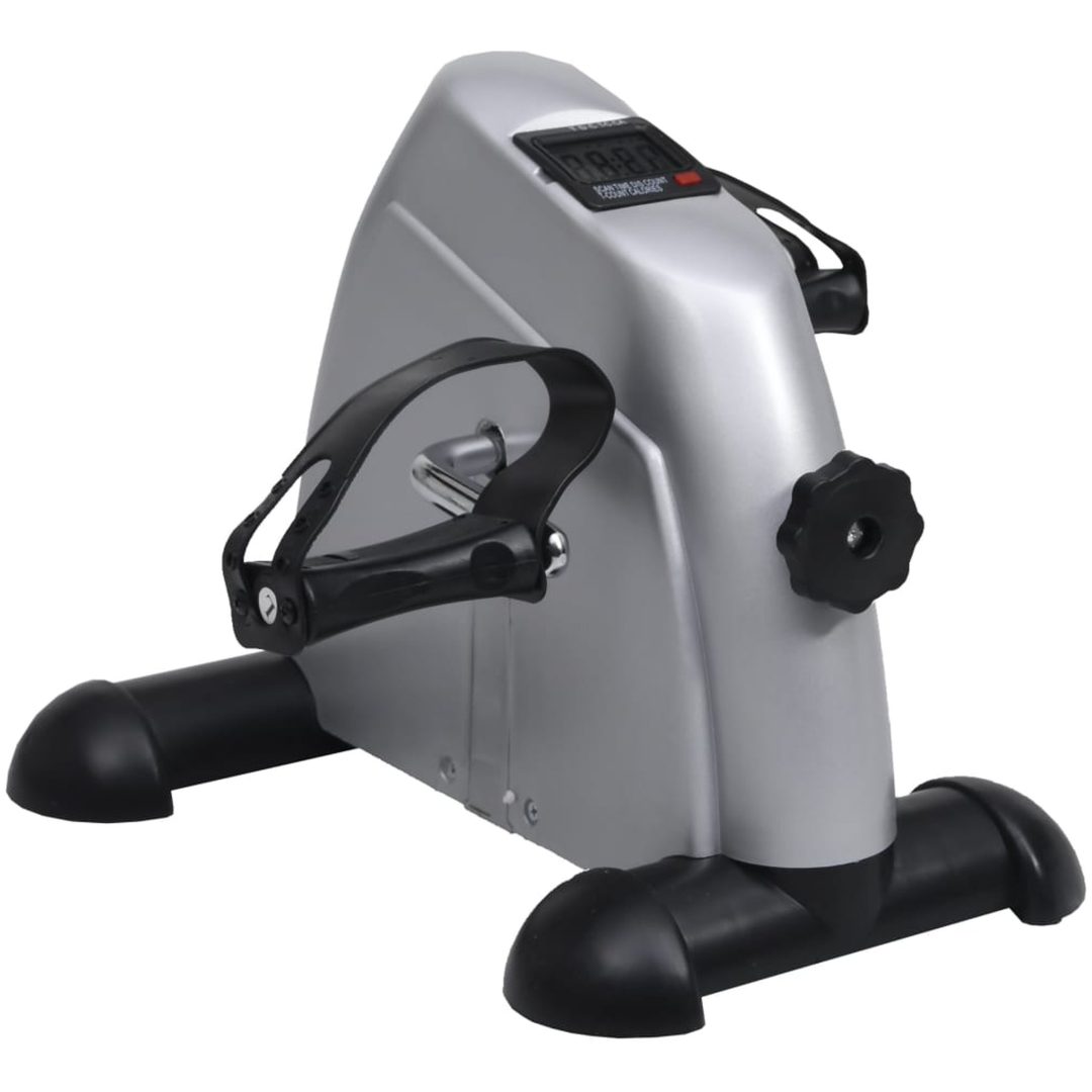 Motionscykel mini med svänghjul i plast silver vidaXL