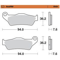 Moto-Master, Bromsbelägg RoadPRO Sinter, BAK, KTM 17-19 1090 ADVENTURE, 15-20 1290 ADVENTURE, 19-20 790 ADVENTURE, 23 790 ADVENTURE, 21-25 890 ADVENTURE, DUCATI 24-25 DesertX 937 Rally
