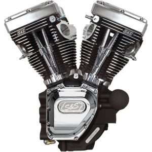 Motor T-Series Long Block Krom Svart Wrinkle S&S Cycle