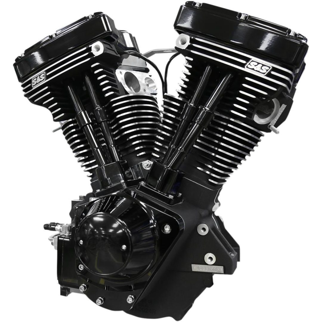 Motor V-Series V111 Long Block Svart S&S Cycle Motor