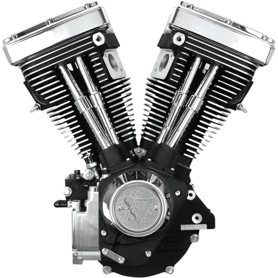 Motor V80 Long-block Svart Wrinkle S&S Cycle Motor