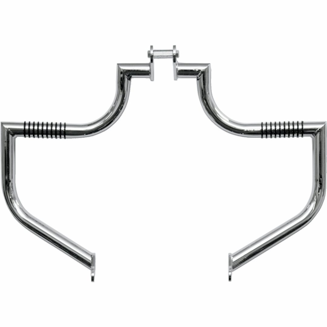 Motorbåge Linbar® Med Fotpinne Krom/Svart LINDBY