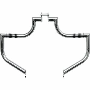 Motorbåge Linbar® Med Fotpinne Krom/Svart LINDBY
