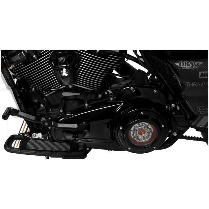 Motorkåpa OEM Scorpion Aluminium Clear / Svart BARNETT – bild 2