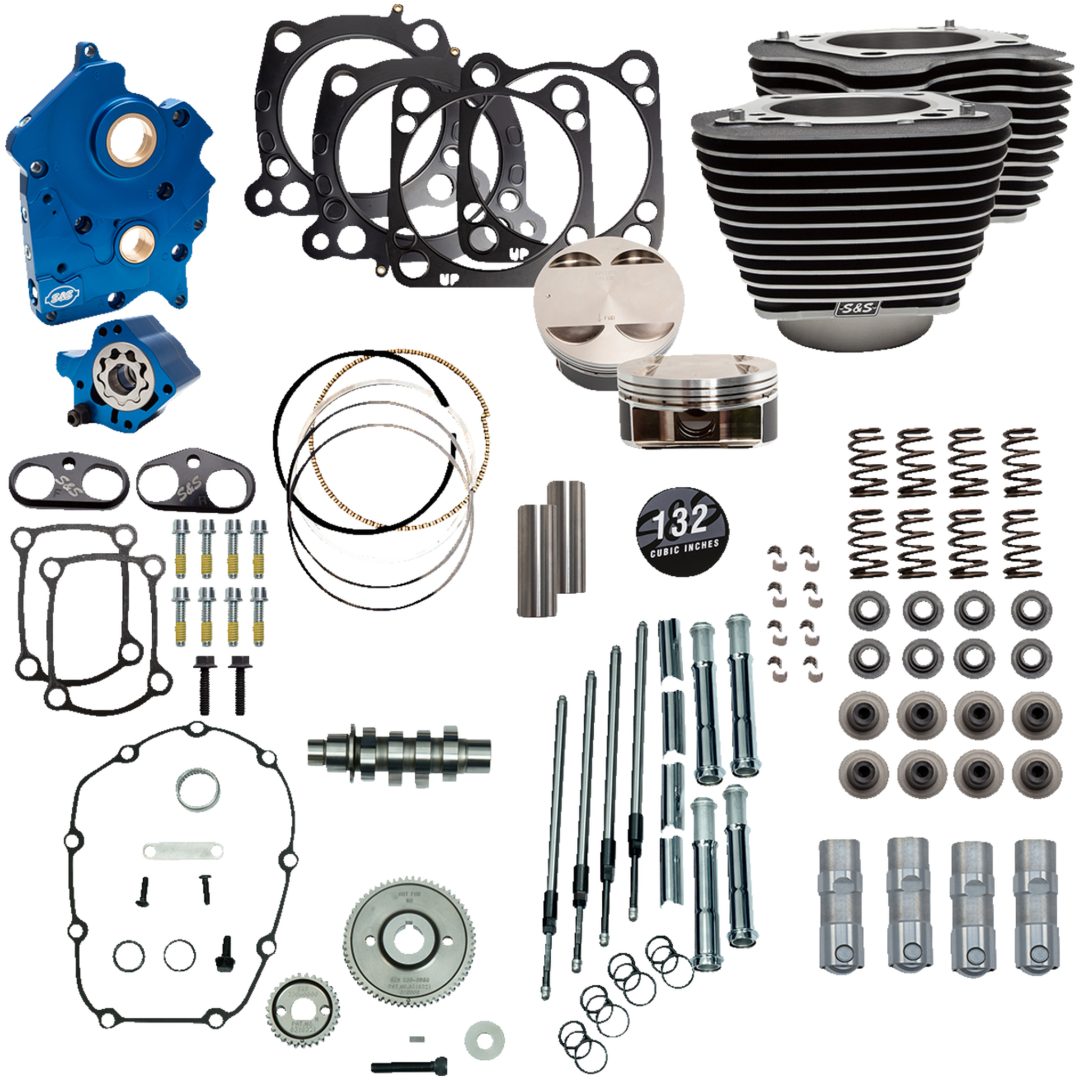 Motorkit Big Bore 129" Power Package Svart S&S CYCLE
