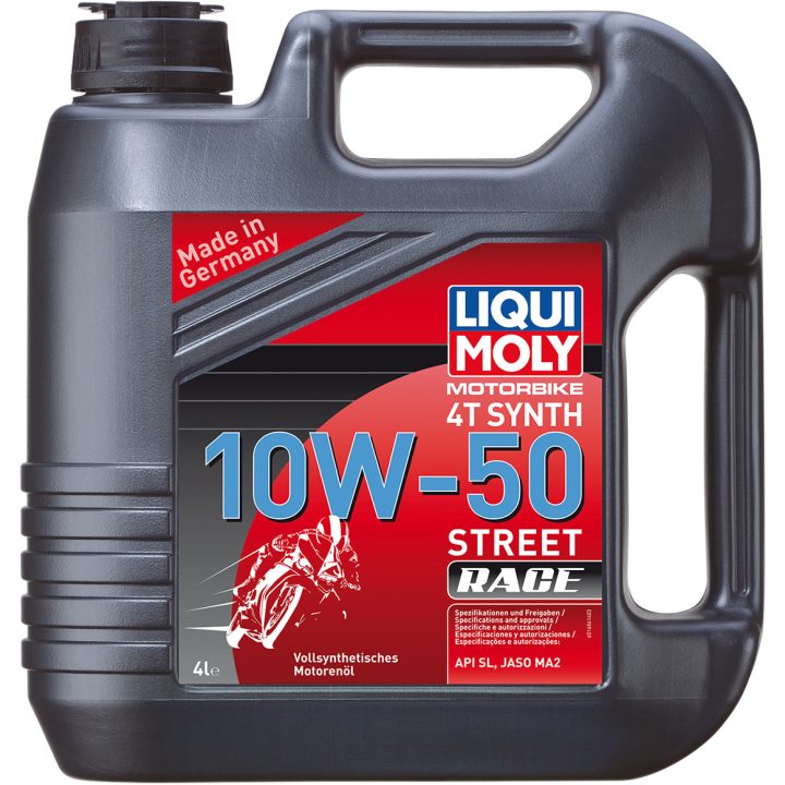 Motorolja 4-Takt Helsyntet 10W-50 Street Race LIQUI MOLY 1 liter – bild 2