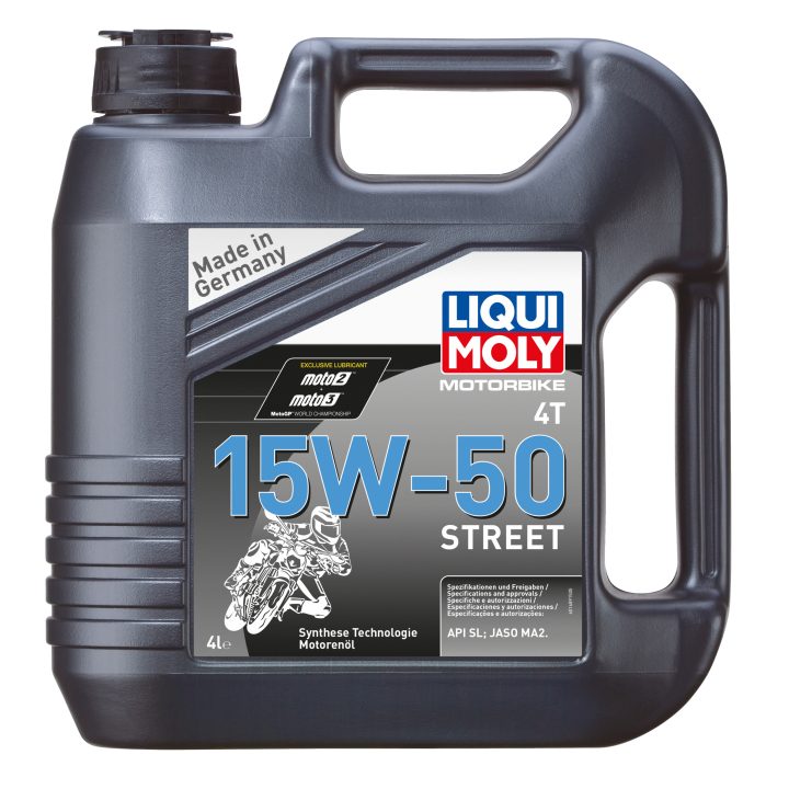 Motorolja 4-Takt Syntet Tech 15W-50 Street Race LIQUI MOLY 1 liter – bild 2