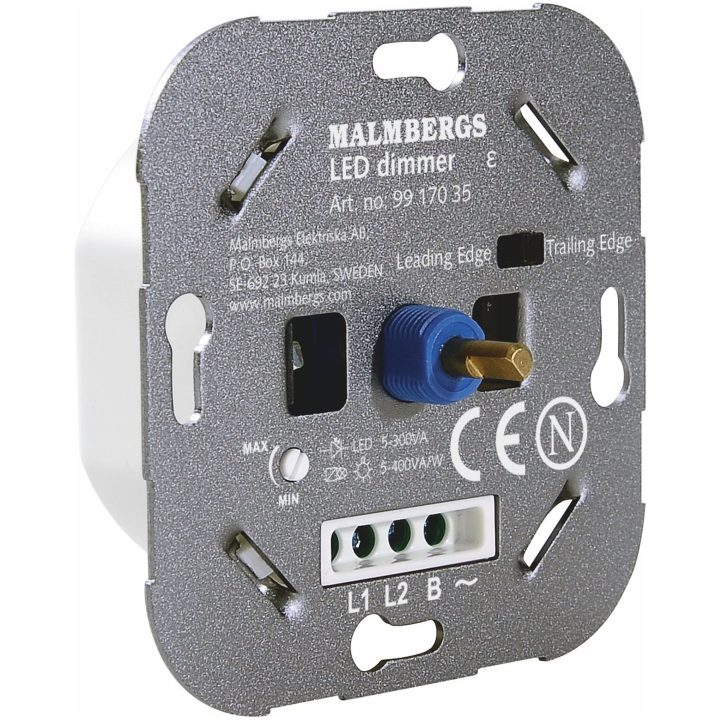 Multidimmer, 5-300W/150W LED, Vit, 1-pol/trapp MALMBERGS – bild 4