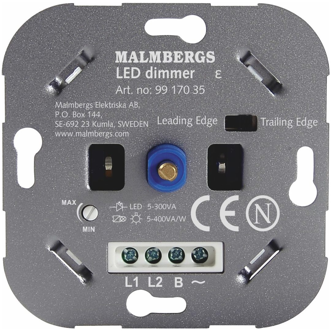 Multidimmer, 5-300W/150W LED, Vit, 1-pol/trapp MALMBERGS – bild 2