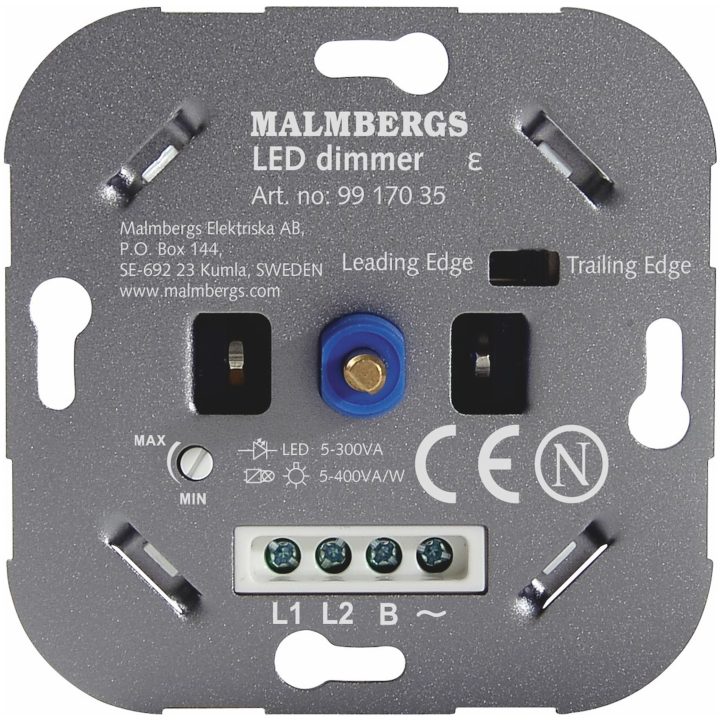 Multidimmer, 5-300W/150W LED, Vit, 1-pol/trapp MALMBERGS – bild 2