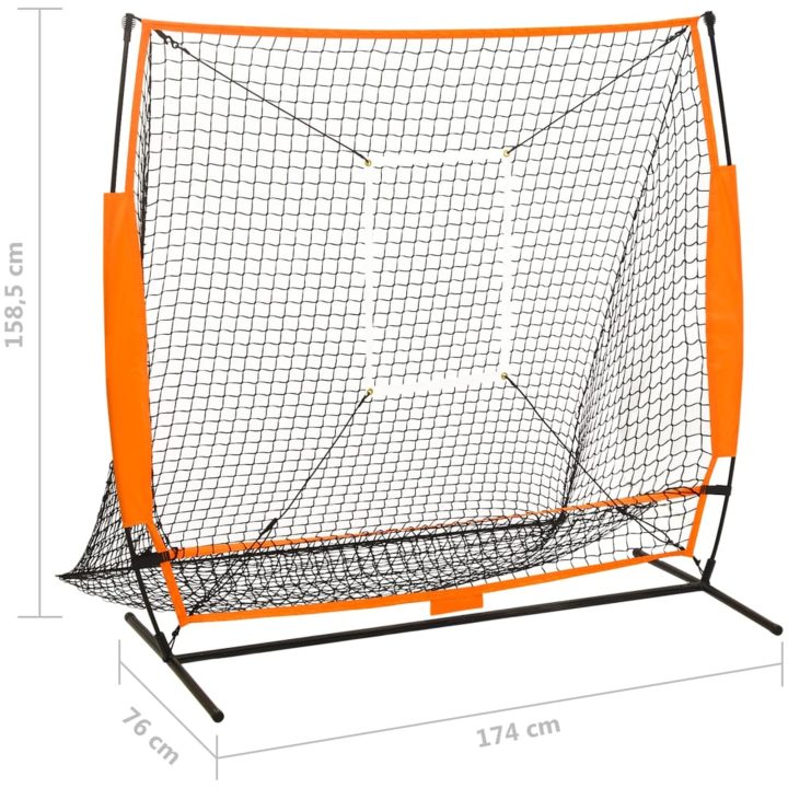 Multisport baseball träningsnät svart 174x76x158,5 cm vidaXL – bild 7