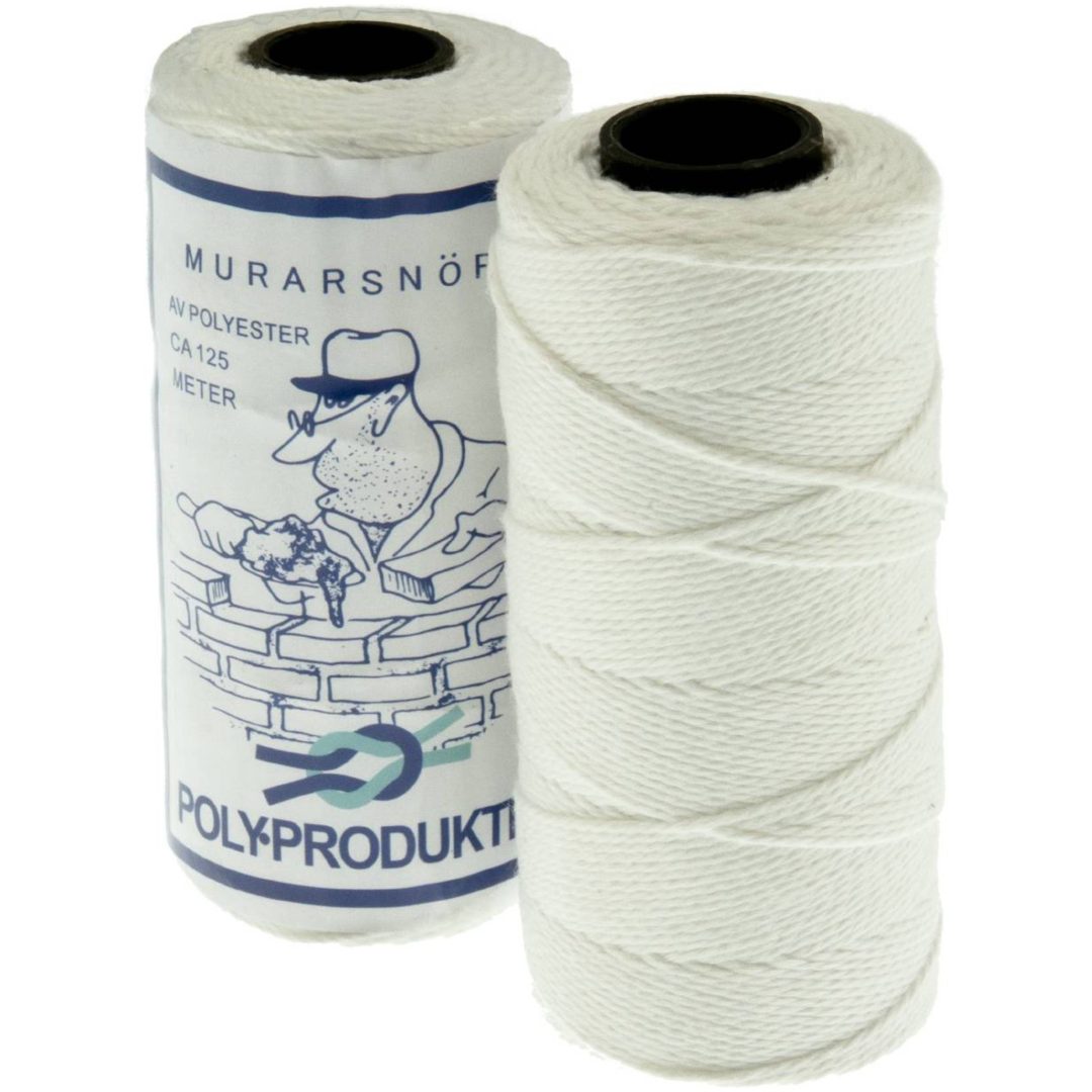 Murarsnöre tvinnad nylon MURARSNÖRE POLYESTER VITT