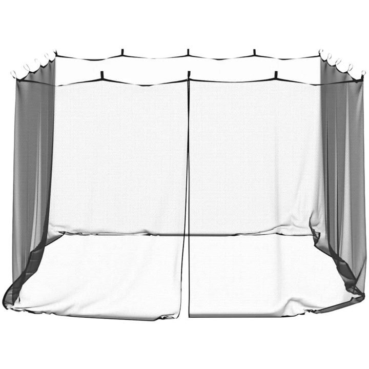 Myggnät för inomhus utomhus 156 mesh svart 300x300x200 cm vidaXL 3 x 3 x 2 m – bild 3