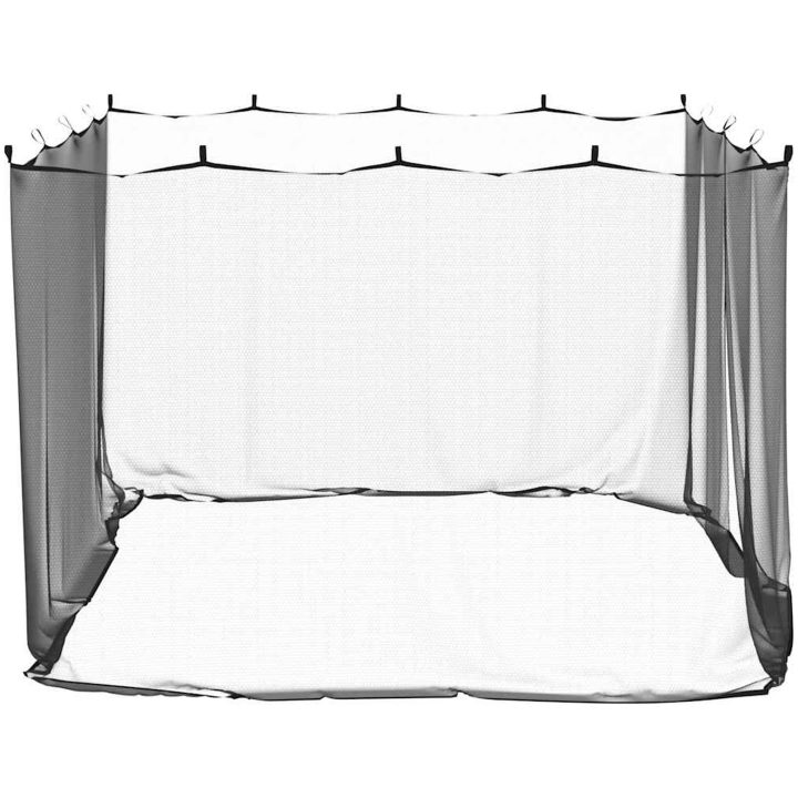 Myggnät för inomhus utomhus 156 mesh svart 300x300x200 cm vidaXL 3 x 3 x 2 m – bild 5