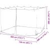 Myggnät för inomhus utomhus 156 mesh svart 300x300x200 cm vidaXL 3 x 3 x 2 m – miniatyr 9