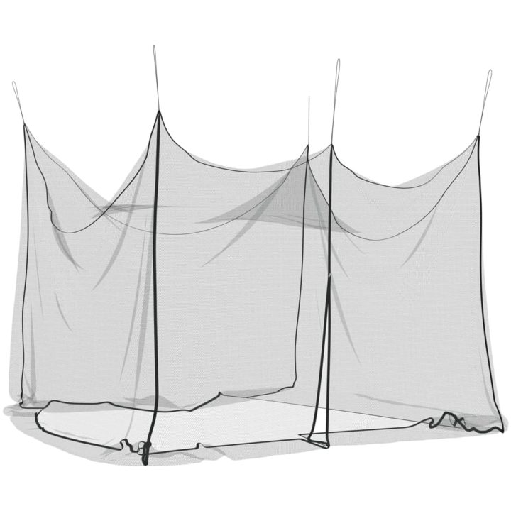 Myggnät för inomhus utomhus 156 mesh svart 300x300x250 cm vidaXL 3 x 3 x 2.5 m – bild 2