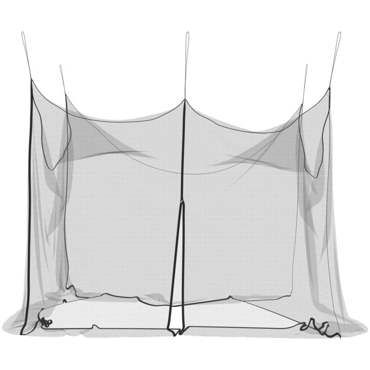 Myggnät för inomhus utomhus 156 mesh svart 300x300x250 cm vidaXL 3 x 3 x 2.5 m – bild 4
