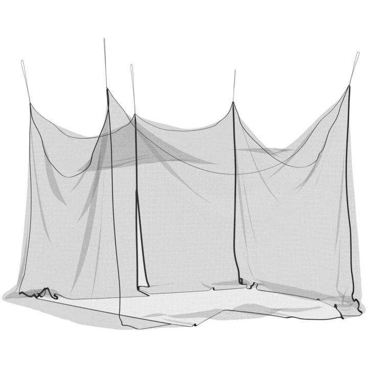 Myggnät för inomhus utomhus 156 mesh svart 300x300x250 cm vidaXL 3 x 3 x 2.5 m – bild 6