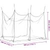 Myggnät för inomhus utomhus 156 mesh svart 300x300x250 cm vidaXL 3 x 3 x 2.5 m – miniatyr 8